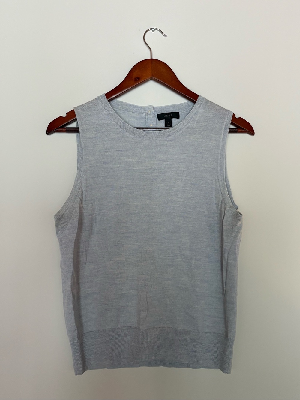 J. Crew Light Blue Sleeveless Knit Tank and Cardigan